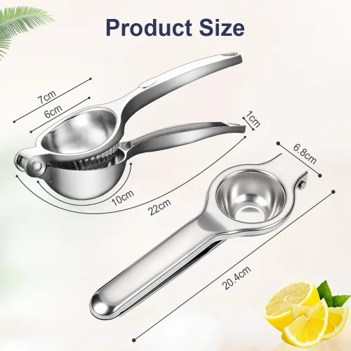 Vista 6 de Exprimidor de limón, exprimidor de limón de mano de acero inoxidable, exprimidor de cítricos, accesorios de cocina manual 2025, exprimidor de mano