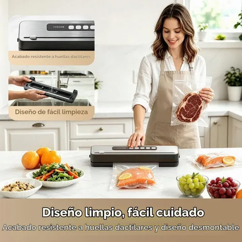 Vista 6 de DREAME Sellador al vacío de alimentos VS20, sellador compacto de 65 kPa, 5