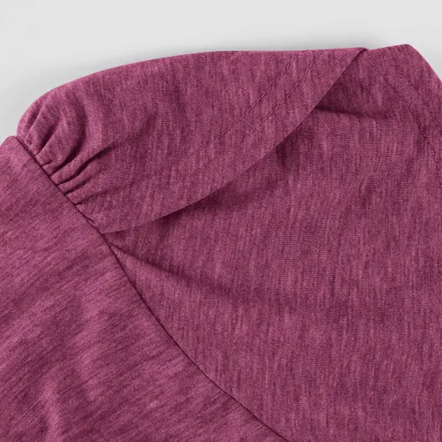 Vista 4 de Camisetas de verano para mujer, moda casual, cuello redondo, manga corta, de punto, color sólido, suéter