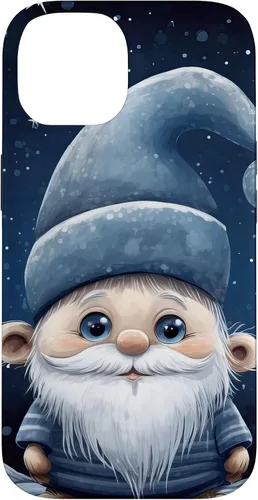 Vista 4 de iPhone 16 Funny Winter Gnome For Christmas Cute Xmas Snowflake Pattern Case
