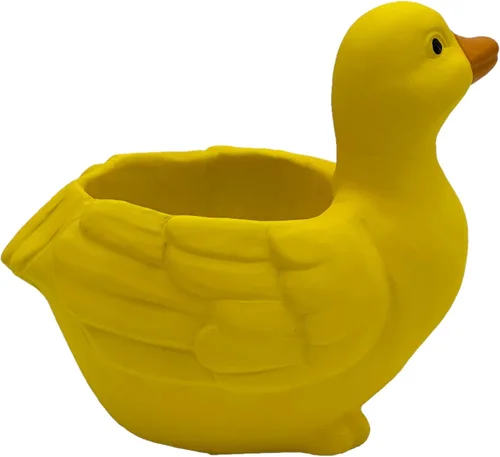 Vista 3 de Classic Home and Garden - Maceta de cemento para interiores y exteriores, color amarillo, 7 pulgadas