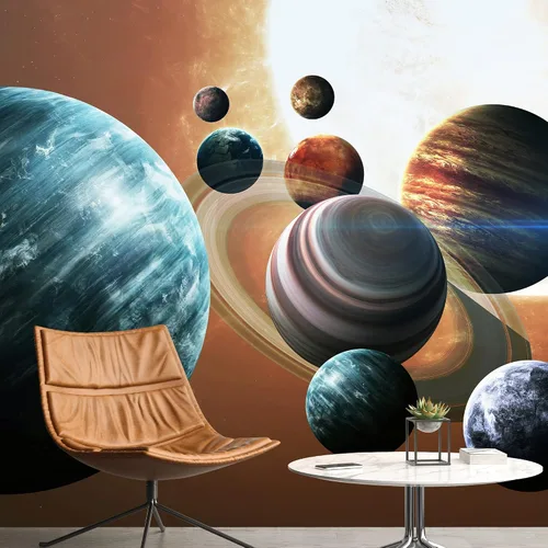 Vista 47 de NWT Calcomanía removible para pared, diseño de nube galáctica, estrella, nebulosa, fantasía, ciencia ficción, astronomía y arte espacial, arte