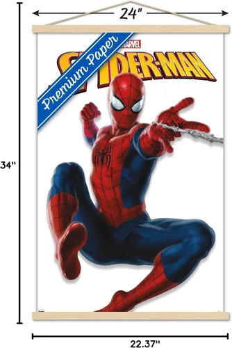 Vista 7 de Trends International Marvel Comics - Póster de pared con marco magnético de Spider-Man