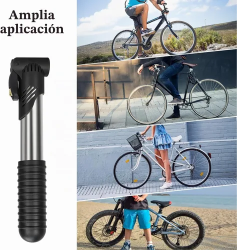 Vista 5 de Kit de reparación de bicicletas, kit de herramientas de reparación de neumáticos de bicicleta, incluye bomba de neumáticos de bicicleta