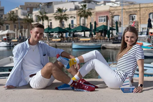 Vista 3 de Rainbow Socks Calcetines novedosos para hombre y mujer - Calcetines marinos - 3 pares