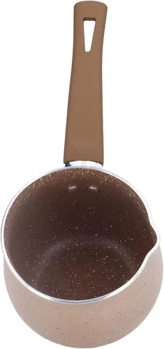 Vista 6 de Sartén pequeña con tapa, olla antiadherente de 1.5 cuartos de galón, calentador de mantequilla de un solo mango y olla de café, compatible