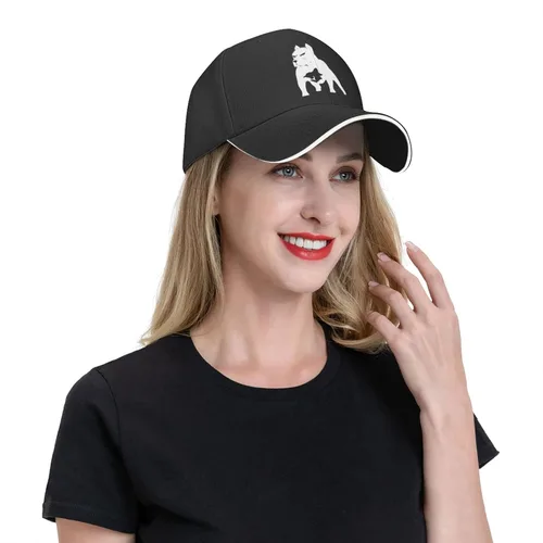 Vista 7 de Gorra de béisbol American Bully unisex clásica ajustable Sandwich gorra de béisbol gorra de camionero