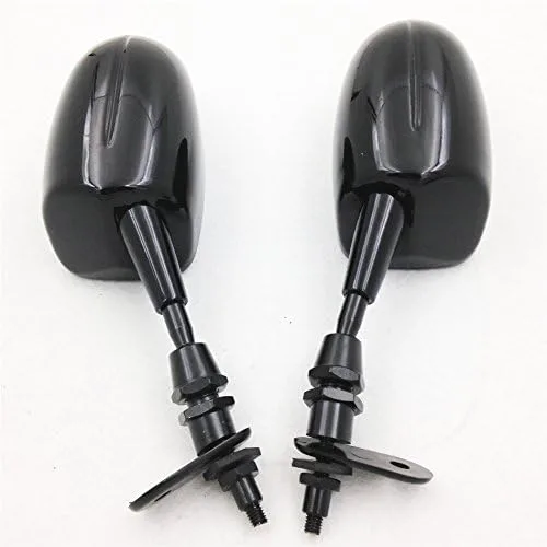 Vista 2 de XKH Group motocicleta Mini Racing Espejo para Suzuki Katana 600 750 GSXR600 750 1000 1100 Hayabusa Negro Nuevo