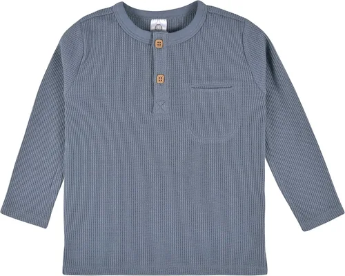 Vista 2 de Gerber Paquete de 2 Henleys de punto gofre para bebés y niños pequeños
