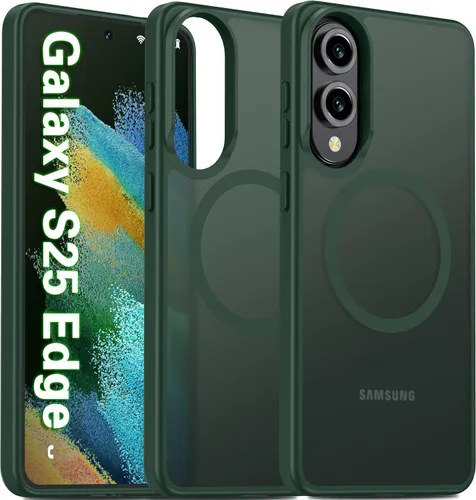 Vista 93 de Oterkin Funda magnética para Samsung Galaxy A17 mate, funda de teléfono A17 compatible con MagSafe esmerilada, translúcida, a prueba de golpes Negro