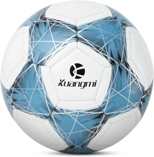 Vista 12 de Kuangmi Balón de fútbol, pelota de partido de tamaño oficial 5, jugadores de fútbol para jóvenes, adolescentes y adultos, entrenamiento deportivo al