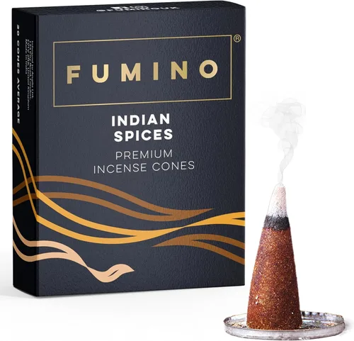 Vista 11 de Fumino® Conos de incienso fresco Autumn Breeze 20 por caja, fragancia Masala Agarbatti Joss para relajación y meditación, decoración del hogar