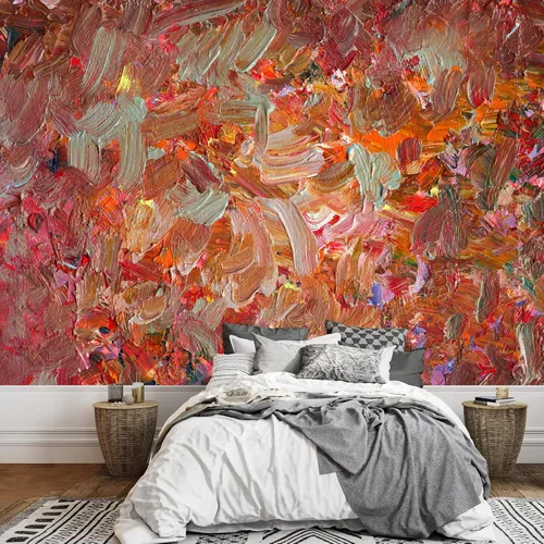 Vista 32 de wall26 - Pintura de arte abstracto marrón y beige - Mural de pared extraíble Papel pintado autoadhesivo grande - 66x96 pulgadas