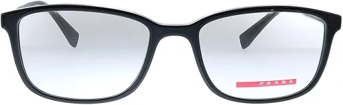 Vista 2 de Prada Linea Rossa Lifestyle PS 04IV 1AB1O1 - Gafas de sol rectangulares (plástico, 2.165 in), color negro, Negro