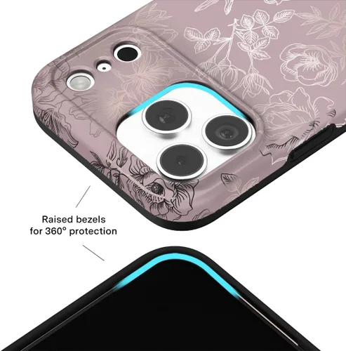 Vista 1366 de VELVET CAVIAR Funda para iPhone 15, compatible con MagSafe, probada contra caídas de 10 pies, fundas protectoras de diseño, leopardo color rosa