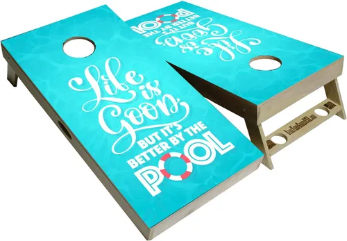Vista 61 de CornholeGamesUSA Pro - Juego de tablas de Cornhole Fabricado en Estados Unidos Abedul báltico 3/4 Sin rebote Patas triples gruesas Dos 1