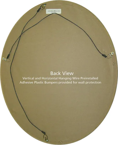 Vista 5 de ovalandroundmirrors. com Oval Espejo biselado en un estilo Montreal champaña Oro marco
