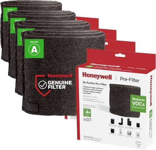Vista 3 de Honeywell Premium purificador de aire reduce el olor, Repuesto Pre-filtro, HRF-APP1 / Filtro (A+), Negro