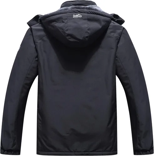 Vista 2 de Pooluly - Chaqueta impermeable de invierno, esquí, snowboard, para hombre, con capucha, rompevientos.