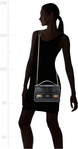 Vista 6 de GUESS Bolso de hombro con solapa de cocodrilo Katey