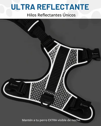 Vista 5 de Emperor Pets - Arnés para perro sin tirones, talla S, color negro