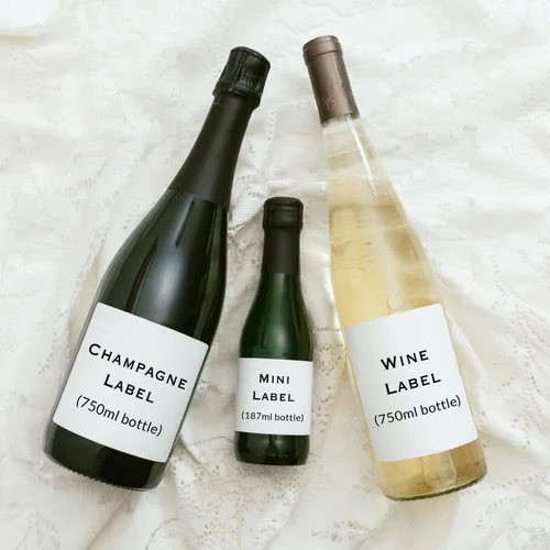 Vista 4 de Felicidades a la futura Sra. - Mini etiquetas para botellas de champán de despedida de soltera, etiquetas impermeables para botellas de vino mini