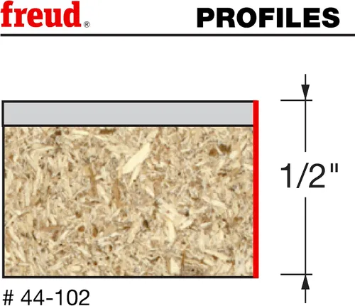 Vista 2 de Freud 44-102: Broca de rodamiento de 1/2" (diámetro) con vástago de 1/4", altura de carburo de 1/2