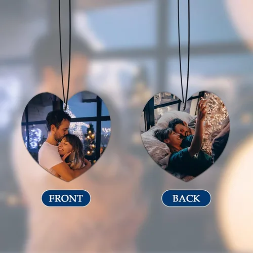 Vista 4 de Ambientador personalizado para automóvil – Ambientador personalizado para automóvil con foto, ambientadores con olor con imagen para colgar adornos