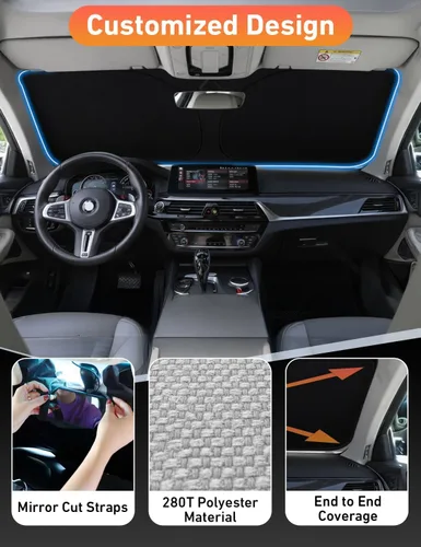 Vista 3 de Econour Parasol para parabrisas compatible con Subaru Impreza WRX 2017-2023