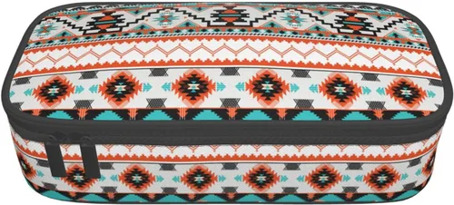 Vista 9 de Estuche organizador de lápices tribal étnico azteca de gran capacidad, papelería con cremallera, suministros escolares, bolsa para lápices