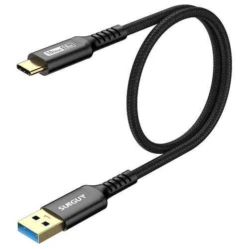 Vista 24 de SUNGUY Cable USB C para Android Auto de 10 Gbps, 1.5 pies 3A USB 3.1 Gen 2, carga rápida y transferencia de datos, cable USB C CarPlay, compatible