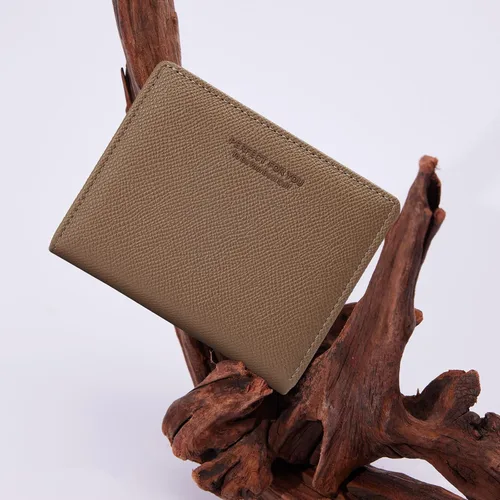 Vista 6 de WishLotus Cartera pequeña para mujer, cartera de cuero para tarjetas de crédito con bolsillo para monedas, billetera compacta plegable con ventana