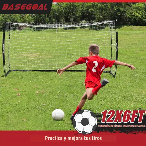 Vista 4 de BaseGoal Soccer Goal for Backyard,with Bow Frame and Agility Ladder