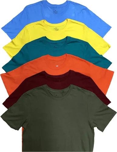 Vista 3 de SOCKS'NBULK Mens Cotton Crew Neck Short Sleeve T-Shirts Mix Colors Bulk