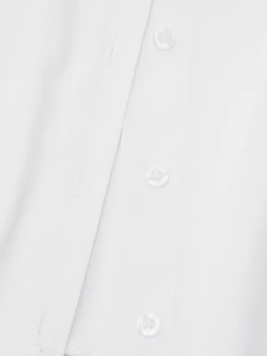 Vista 6 de Camisa de manga larga con botones para mujer, elegante blusa con cuello redondo y cintura ceñida, casual y para la oficina