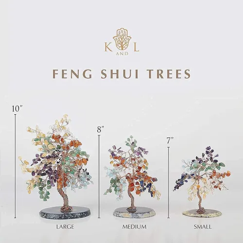 Vista 8 de KARMA AND LUCK Oasis, árbol de la vida de Feng Shui de cristal de amatista real, envuelto en alambre de cobre sobre base de ágata, hecho a mano