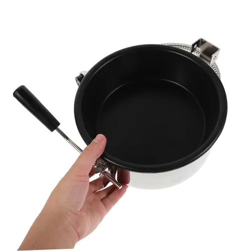 Vista 4 de PRETYZOOM Hervidor de palomitas de maíz de aluminio de 8 onzas, accesorio de máquina de reemplazo de olla antiadherente