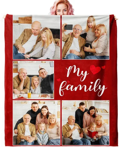 Vista 107 de Manta personalizada con imagen, manta personalizada con texto de fotos, manta de fotos personalizada para amiga, mamá y papá, regalos personalizados
