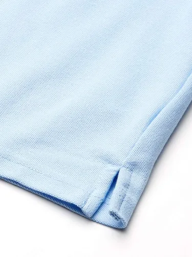Vista 3 de Nautica Camisa polo de manga corta para uniforme escolar grande, cierre de botón, tela de piqué cómoda y suave