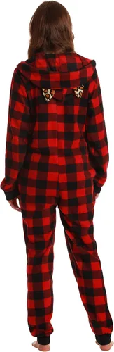 Vista 4 de Just Love - Pijama de una pieza para adultos con estampados de animales Tartán Búfalo