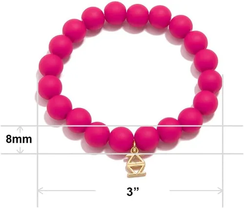 Vista 2 de ZENZII Pulsera elástica con cuentas mate para mujeres y niñas