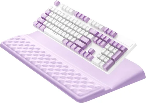 Vista 25 de Ospelelf Almohadilla para reposamuñecas para teclado, cómodo soporte ergonómico para teclado, accesorios de escritorio de oficina, artículos Anémona