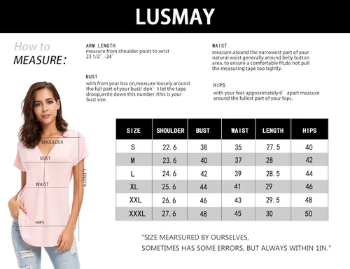 Vista 7 de Lusmay - Camisa de manga corta, con cierre zipper y cuello en V profundo, informal, ajuste holgado, para mujer