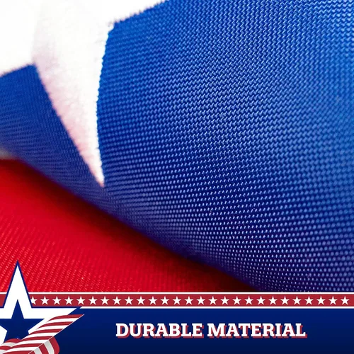 Vista 5 de G128 Paquete de 10: Banderines patrióticos estadounidenses y bandera desplegable de Betsy Ross, 13 estrellas bordadas en patrón circular con 5 rayas
