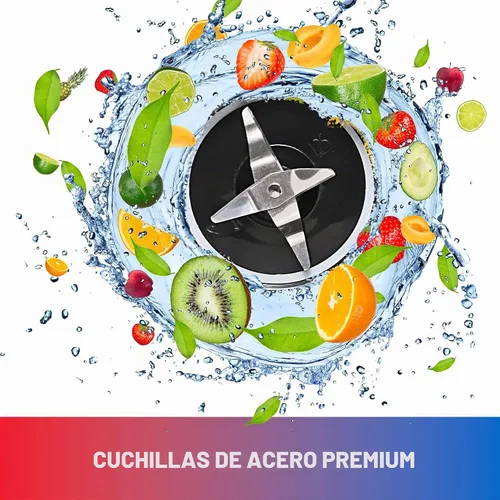 Vista 6 de Total Chef Miracle - Batidora eléctrica para batidos, trituración de hielo y función de pulso, licuadora de bala resistente, electrodomésticos