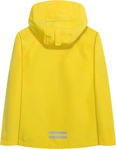 Vista 2 de Hiheart Chaqueta impermeable con capucha para niños, cortavientos ligera para exteriores
