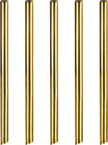 Vista 8 de uxcell 5 popotes de metal reutilizables, 8.5 pulgadas, con extremo biselado de acero inoxidable para beber batido, té de burbujas, bebidas