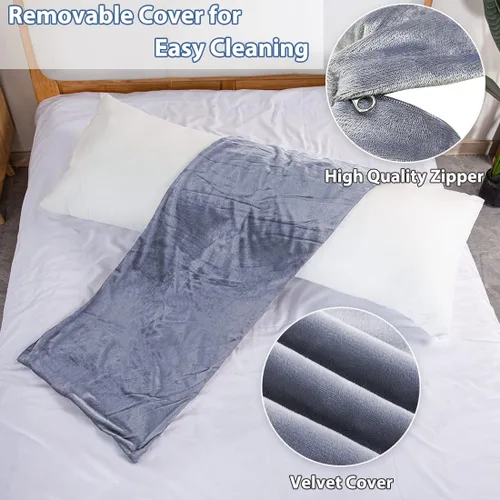Vista 4 de 1 MIDDLE ONE Almohada de cuerpo completo para adultos, sueño prolongado, almohadas grandes, firme y grande con funda de terciopelo, 20 x 54 pulgadas