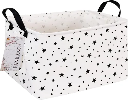 Vista 25 de Canasta plegable de almacenamiento para guardería, con revestimiento de polietileno impermeable, de grand tamaño, para niños y niñas, oficina