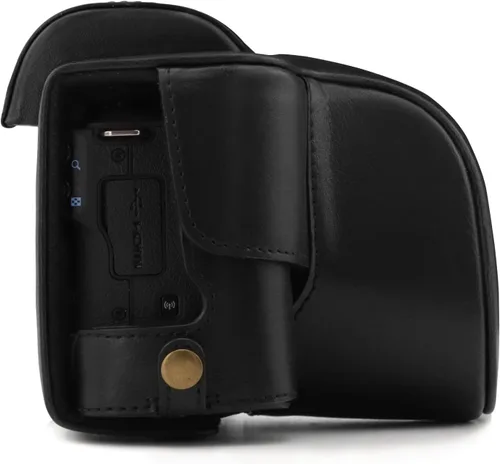 Vista 7 de MegaGear Canon EOS M50 - Funda de piel sintética para cámara, color negro